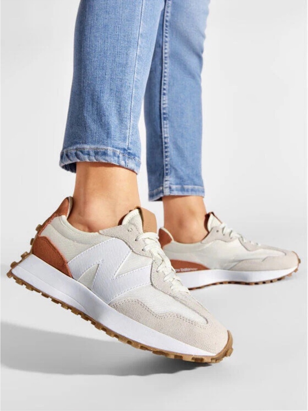 New Balance Women's 327 Sneakers in Sea Salt & Rust Oxide